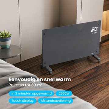 2dekans | Auronic Elektrische Kachel – Convectorkachel met, Ophalen of Verzenden, Zo goed als nieuw