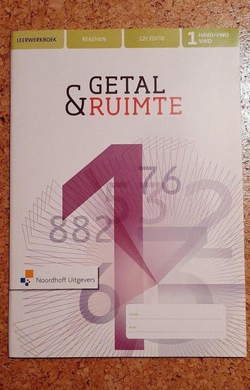 9789001888947 Getal  Ruimte 12e ed havo/vwo 1 Rekenkatern, Verzenden, Zo goed als nieuw