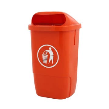 Kunststof buitenafvalbak DIN Contenur 50 liter oranje, 40 liter of meer, Ophalen of Verzenden, Nieuw, Kunststof