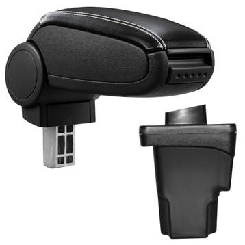 Armsteun-Seat Leon III-5F-2012-kunstleer-zwart+wit stiksel, Verzenden, Nieuw