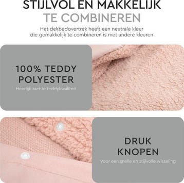 Veiling - Sleeptime Teddy Dekbedovertrek - 200x200/220 +2slo, Nieuw
