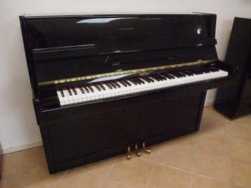 Carl Ebel piano, 1.10m. hoog, Als Nieuw - Direct Leverbaar, Verzenden, Zwart, Zo goed als nieuw, Piano