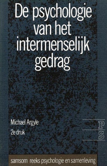 Psychologie van het intermenselijk gedrag - Michael Argyle -, Verzenden, Nieuw