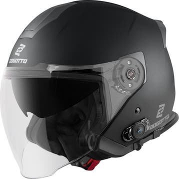 Bogotto H586 BT Solid Mat Zwart Bluetooth Jethelm, Jethelm, Nieuw met kaartje, Overige merken, Heren