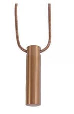 Ashanger, assieraad Edelstaal buis klein rosé verguld, Sieraden, Tassen en Uiterlijk, Kettinghangers, Nieuw, Goud, Overige materialen