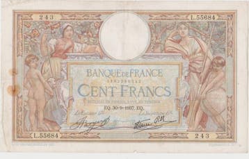 France Frankreich F 25/02 100 Francs Luc Olivier Merson 3..., Postzegels en Munten, Bankbiljetten | Europa | Niet-Eurobiljetten