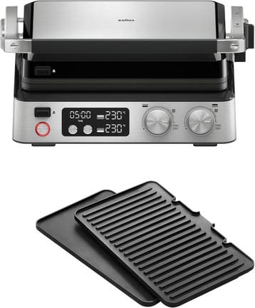 Braun BBQ & Oven Grill | 25% Korting | Tweedekansje, Ophalen of Verzenden, Vaatmachinebestendige platen, Zo goed als nieuw