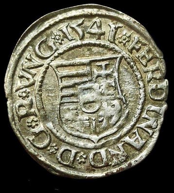 Hongarije, middeleeuws, Europa. Ferdinand I Silver Denar
