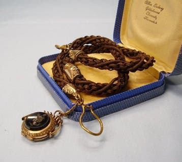 Zonder minimumprijs - Horloge halsketting - 9 kt. Geel goud,