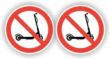 Geen stepjes plaatsen raamsticker set in spiegelbeeld (sp.12, Verzenden, Nieuw, Overige typen