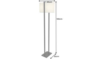 Vloerlamp COLLEEN 160cm metaal zwart met witte lampenkap -, Ophalen of Verzenden, Nieuw