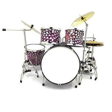 Miniatuur decoratief funk art drumstel, Ophalen of Verzenden, Nieuw, Overige typen