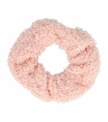 Haarelastiek Scrunchie – Teddy Stof – Roze, Sieraden, Tassen en Uiterlijk, Nieuw