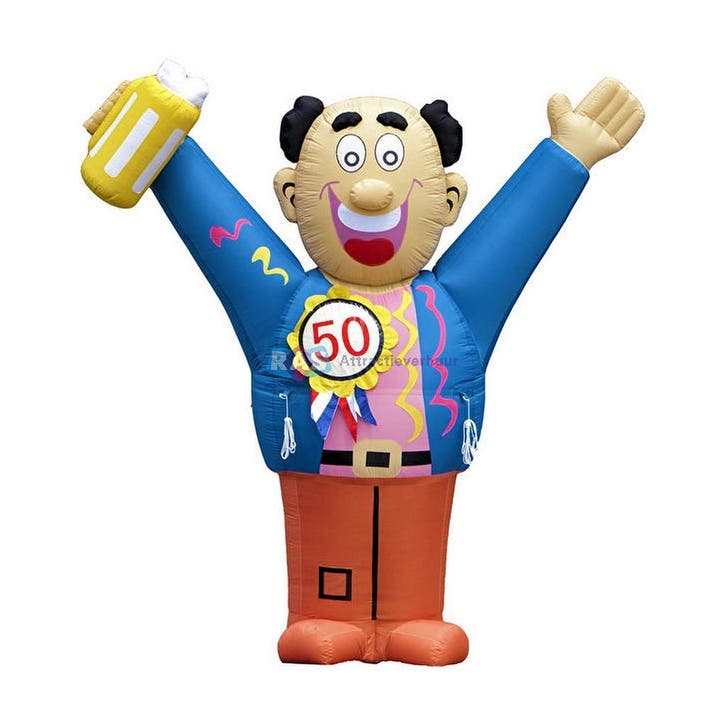 Abraham pop feestend huren 3,5 meter – €35 per dag, Hobby en Vrije tijd, Feestartikelen | Verhuur, Abraham of Sarah, Nieuw, Ophalen