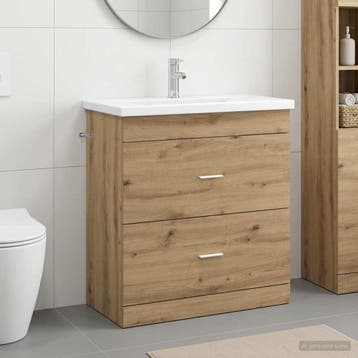 vidaXL Badkamermeubelset Artisanaal eiken 81 x 40 x 84,5 cm, Verzenden, Nieuw