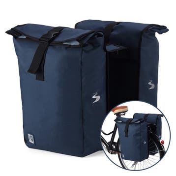 Brisby Dubbele Fietstas Rolltop 39-48 Liter Waterdicht - BL, Verzenden, Nieuw