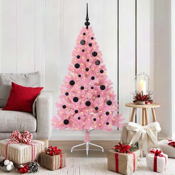 vidaXL Kunstmatig Voorverlicht Kerstboom met 150 LED Roze, Verzenden, Nieuw