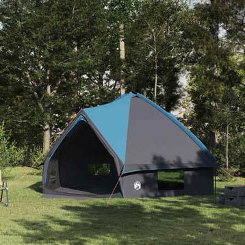 vidaXL Teepee Tent voor 10 Personen 10-persoons Blauw en, Verzenden, Nieuw, Tot en met 2