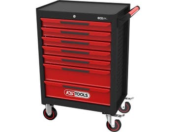 ECOline ZWART/ROOD gereedschapswagen met 7 laden, Ophalen of Verzenden