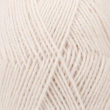 DROPS Flora Uni Colour - 22 witte mist - Wol Garen, Ophalen of Verzenden, Nieuw