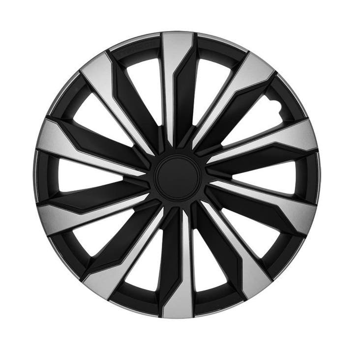 Wieldoppen  Typhoon 16-inch zilver/zwart, Auto diversen, Wieldoppen, Verzenden