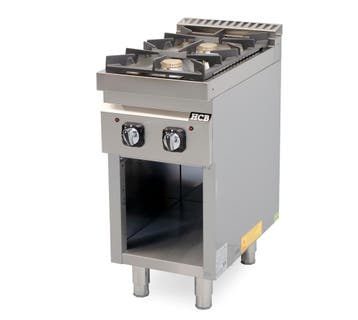 HCB Fornuis - 70S - 2 pitten - 13 kW - 40 cm - aardgas - RVS, Verzenden, Nieuw in verpakking, Fornuis, Frituur en Grillen