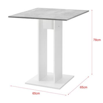 Design eettafel Lindesnes vierkant 65x65x78 cm betonlook en, Huis en Inrichting, Tafels | Eettafels, Verzenden, Nieuw