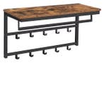 Wandkapstok met Plank en 10 Haken – Industrieel en Praktisch, Huis en Inrichting, Woonaccessoires | Kapstokken, Verzenden, Nieuw