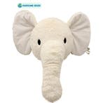 Unieke wanddecoratie olifant Elly in ecru met 3D-effect v..., Ophalen of Verzenden, Nieuw