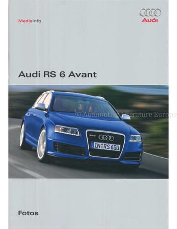 2008 AUDI RS6 AVANT HARDCOVER PERSMAP DUITS, Boeken, Nieuw, Audi, Author