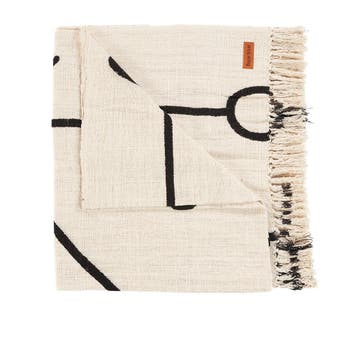 Bazar Bizar De Evil Eye Bedsprei - Naturel Zwart - Plaid -, Ophalen of Verzenden, Zo goed als nieuw