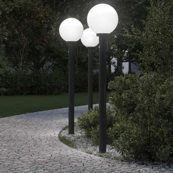 vidaXL Bolderverlichting met sensor 3 stuks 120 cm Zwart, Verzenden, Nieuw