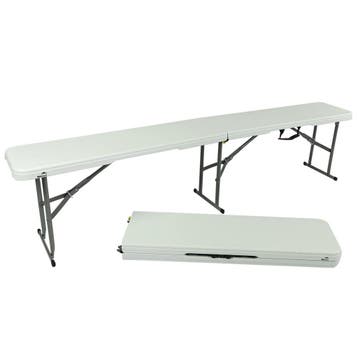 MaxxGarden - Opvouwbare Zitbank - 183 x 28 x 43cm -Wit, Verzenden, Nieuw