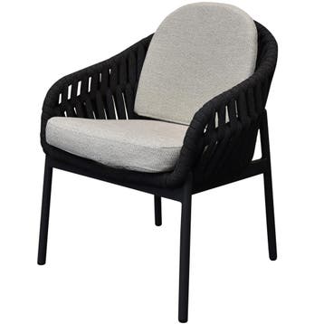 Diamond dining tuinstoel zwart rope, Tuin en Terras, Tuinstoelen, Ophalen of Verzenden, Nieuw