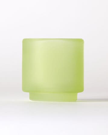 HEMA Theelichthouder 7x7cm Kub glas mat groen, Hobby en Vrije tijd, Theezakjes, Verzenden