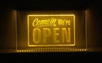 OPEN neon bord lamp LED verlichting reclame lichtbak #23 COM, Verzenden, Nieuw in verpakking
