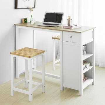 2dekans | SoBuy Keukentafel met opbergplanken - 120 x 55 x, Ophalen of Verzenden, Zo goed als nieuw