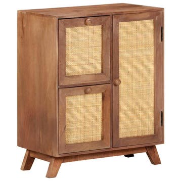 vidaXL Dressoir 60x35x75 cm massief mangohout, Verzenden, Nieuw, 50 tot 100 cm, 25 tot 50 cm