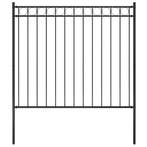 vidaXL Tuinhek ASSEN staal 1,7x1,5 m zwart, Verzenden, Nieuw, IJzer, 2 meter of meer