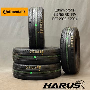 215/65/17 99V Continental zomerbanden 5,9mm profiel 4X, 17 inch, Ophalen of Verzenden, Band(en), Personenwagen
