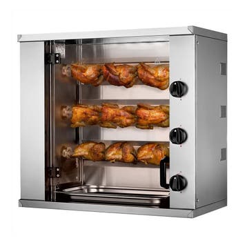 GGM Gastro | Gas kippengrill roterend - 10,2kW - 3 spitten |, Verzenden