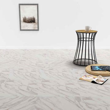vidaXL Vloerplanken Wit Marmer 5,11 m² 55 st PVC, Verzenden, Nieuw