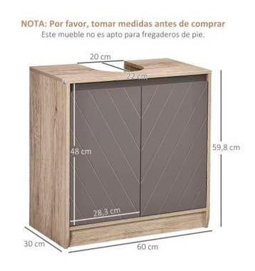 Onder Wastafel Badkamerkast met Plank – Compact en Modern, Huis en Inrichting, Badkamer | Badkamermeubels, Verzenden, Nieuw