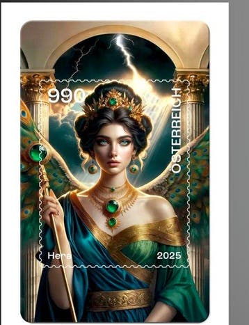 Oostenrijk - Crypto Stamp . HERA 5.3 . Geel . Held van de, Gestempeld