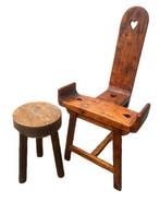 Kruk (2) - Hout - Brutalist, Antiek en Kunst