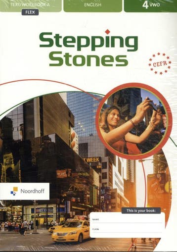 Stepping Stones 4 vwo flex english textworkboo 9789001736200, Zo goed als nieuw