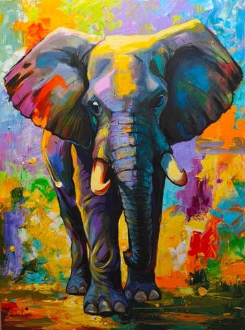Karlos (XL) - Fuerza del elefante multicolor