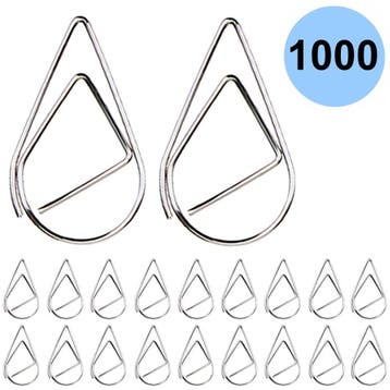 Fako Bijoux - 1000x Paperclip Druppel Zilver -, Verzenden, Nieuw
