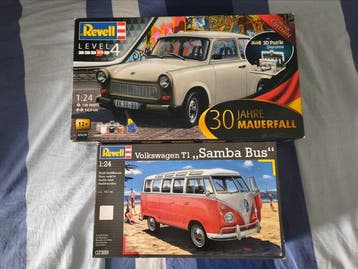 Revell 1:24 - Modelbouwdoos (2) - Volkswagen T1 Samba Bus /, Hobby en Vrije tijd, Nieuw