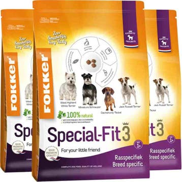 3x Fokker Special-Fit Hondenvoer 3 2,5 kg, Dieren en Toebehoren, Verzenden, Hond